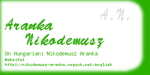 aranka nikodemusz business card